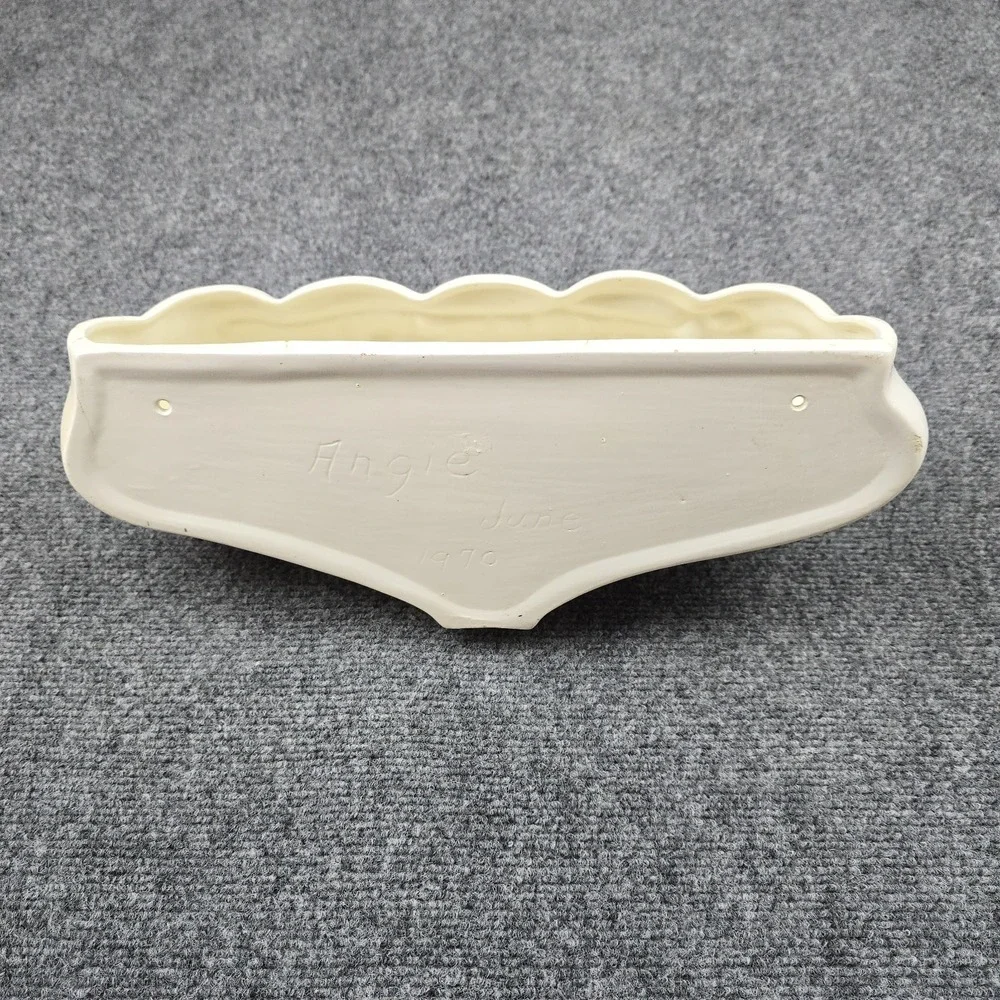 Vintage Ceramic Sculpted Glazed Wall Planter and Sconce for Indoor or Outdoor‎